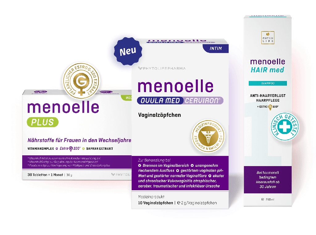 [8000181] menoelle® PLUS + OVULA med CERVIRON® + Shampoo 
